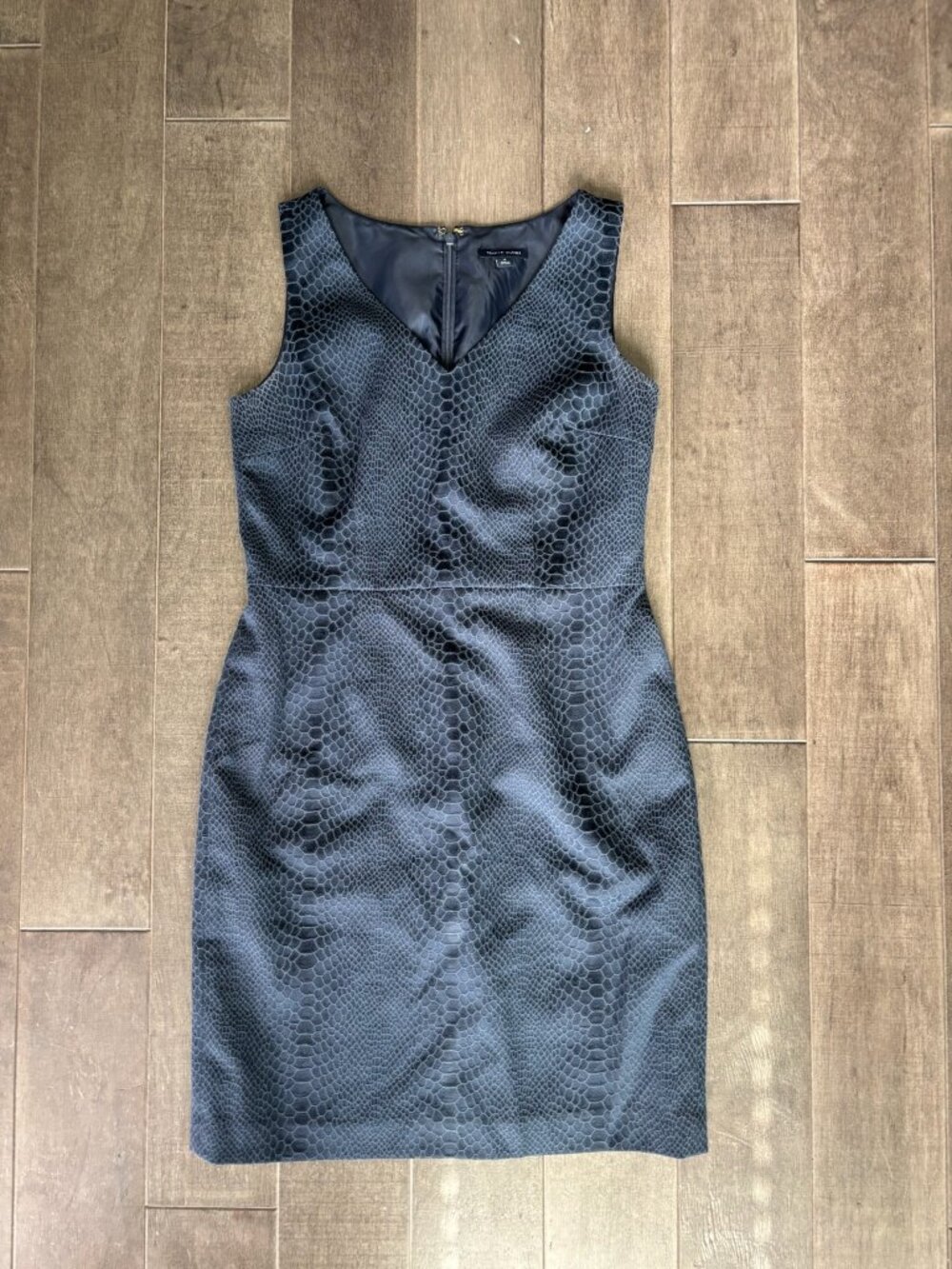 Tommy Hilfiger Sleeveless Snakeskin-Print Sheath Dress
